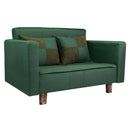 Sofá 2 Cuerpos Lino Verde 137x80x60 cm