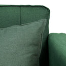 Sofá 2 Cuerpos Lino Verde 137x80x60 cm