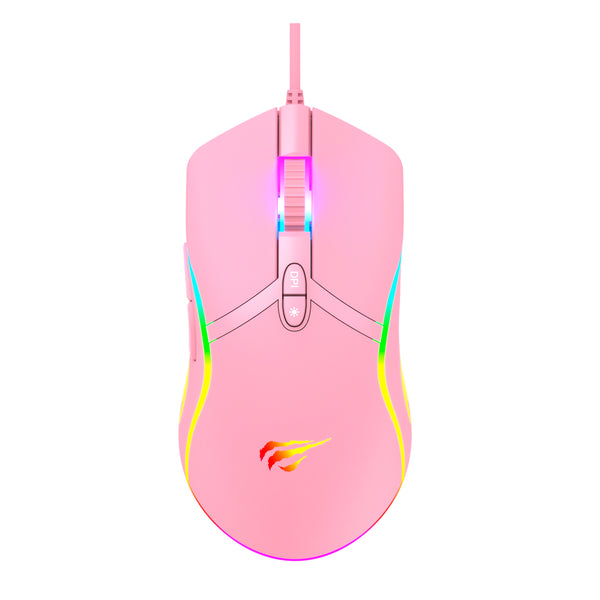 Mouse Gamer Havit MS1026 Pink Rgb